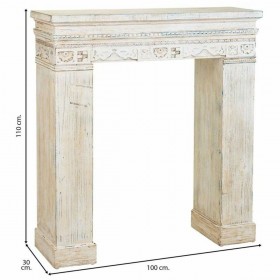 Cornici camini Alexandra House Living Bianco Legno di abete Legno MDF 30 x 110 x 100 cm