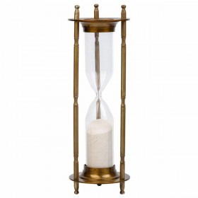 Clessidra Alexandra House Living Marrone Alluminio 10 x 30 x 10 cm