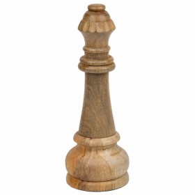 Statua Decorativa Alexandra House Living Marrone Legno di mango Scacchi 14 x 36 x 14 cm