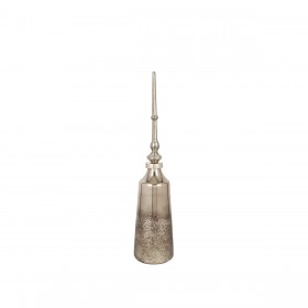 Bottiglia Romimex Grigio Argentato Vetro Alluminio 14 x 67 x 14 cm Con coperchio