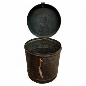 Bidone decorativo Alexandra House Living Marrone Ferro Stile artigianale 29 x 33 x 29 cm