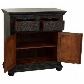 Credenza Alexandra House Living Nero Legno 40 x 90 x 90 cm