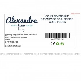 Cuscino Romimex Blu Marino Reversibile 30 x 45 x 12 cm
