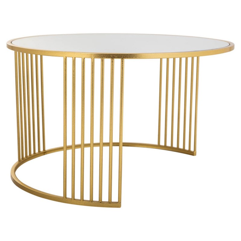Tavolino da Caffè Alexandra House Living Oro Ferro Specchio Legno MDF 80 x 48 x 80 cm
