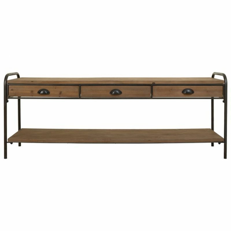 Credenza Alexandra House Living Marrone Ferro Legno di abete 38 x 58 x 149 cm