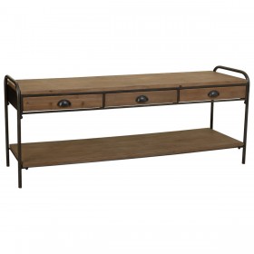 Credenza Alexandra House Living Marrone Ferro Legno di abete 38 x 58 x 149 cm