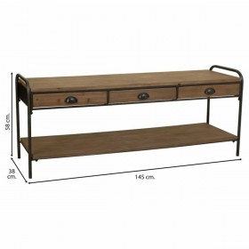 Credenza Alexandra House Living Marrone Ferro Legno di abete 38 x 58 x 149 cm