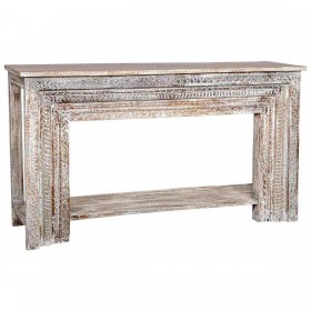 Ingresso Alexandra House Living Bianco Grigio 39 x 86 x 160 cm Finitura invecchiata Intaglio