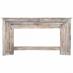 Ingresso Alexandra House Living Bianco Grigio 39 x 86 x 160 cm Finitura invecchiata Intaglio