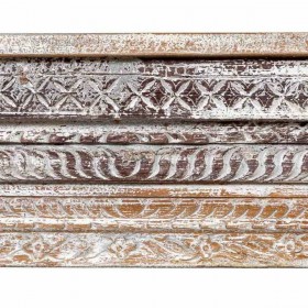 Ingresso Alexandra House Living Bianco Grigio 39 x 86 x 160 cm Finitura invecchiata Intaglio