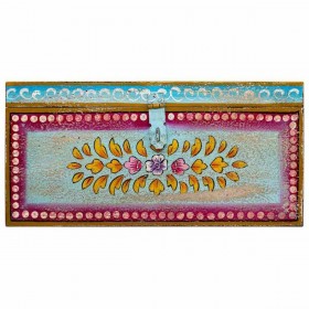 Baule Alexandra House Living Multicolore Legno di mango 28 x 22 x 46 cm Stile artigianale
