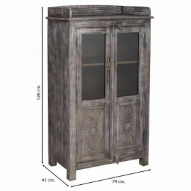 Stand Espositore Alexandra House Living Nero Legno di mango 41 x 128 x 74 cm