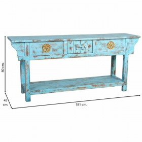Ingresso con Cassetti Alexandra House Living Azzurro 45 x 80 x 181 cm
