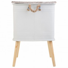 Comodino Alexandra House Living Bianco 41 x 41 x 61 cm
