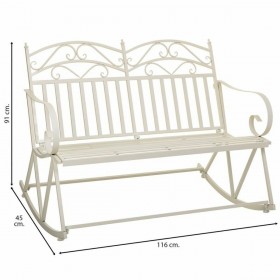 Divano Alexandra House Living Bianco 20 x 48 x 20 cm Sedia a Dondolo