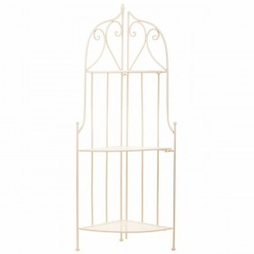 Scaffale ad Angolo Alexandra House Living Bianco Metallo Ferro Forjare 30 x 38 x 30 cm