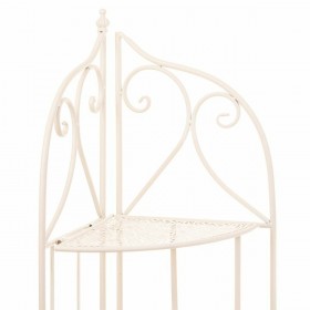 Scaffale ad Angolo Alexandra House Living Bianco Metallo Ferro Forjare 30 x 38 x 30 cm