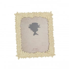 Cornice Portafoto Romimex Crema Resina 20 x 25 x 2 cm