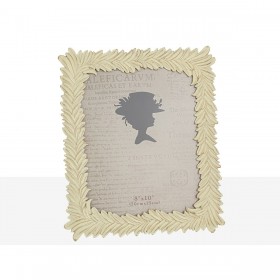 Cornice Portafoto Romimex Crema Resina 20 x 25 x 2 cm