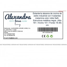 Credenza Alexandra House Living 101 x 160 x 36 cm 4 Mensole industriale Scaffale