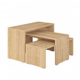 Set di 3 tavoli Alexandra House Living Rovere Legno MDP 32 x 65 x 30 cm 24 x 65 x 30 cm 39 x 65 x 30 cm