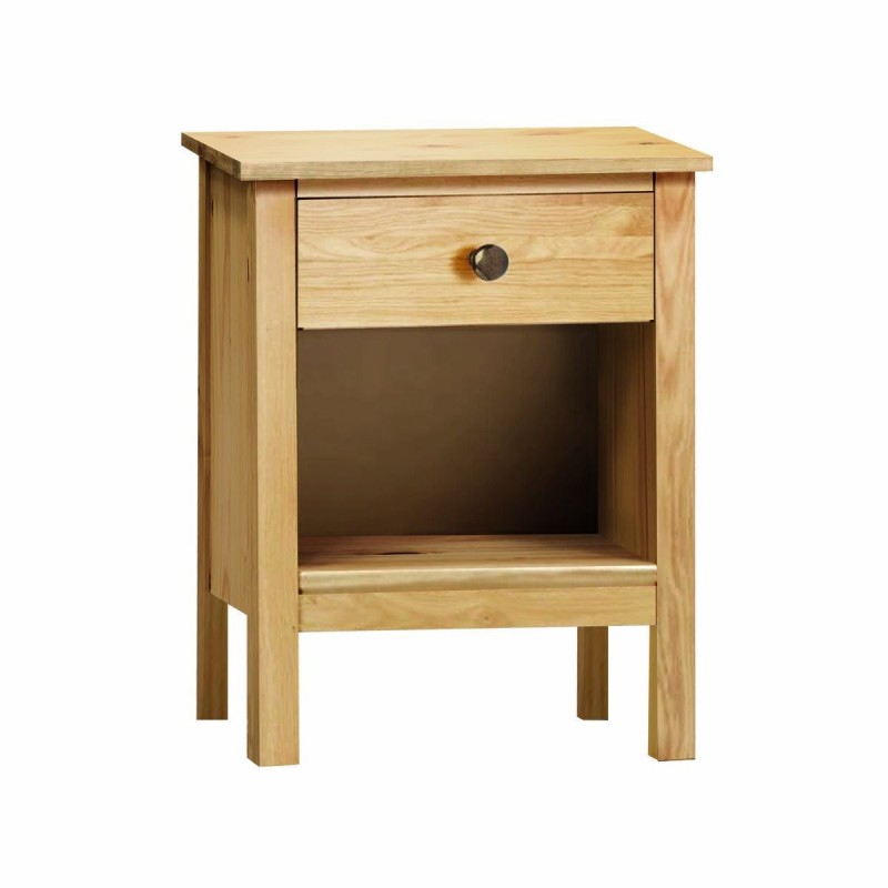 Comodino Alexandra House Living Mele Rovere Metallo Legno di pino 47 x 60 x 35 cm 1 cassetto