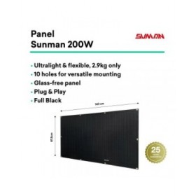 Kit Solare Autoinstallante Flex Full Black 400W x2 pannelli solari ultraleggeri e flessibili. Utilizzo per balcone.