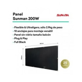 Kit Solare Autoinstallante Flex Full Black 800W x4 pannelli solari ultraleggeri e flessibili. Utilizzo per balcone.
