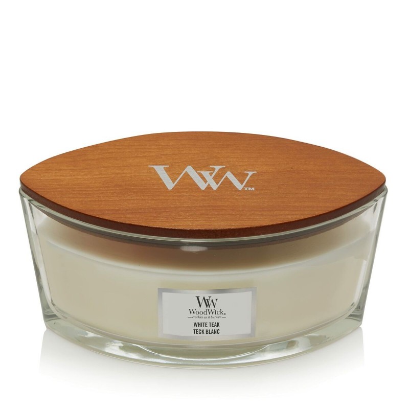 Candela Profumata Woodwick Core Ellipse White Teak 453 g