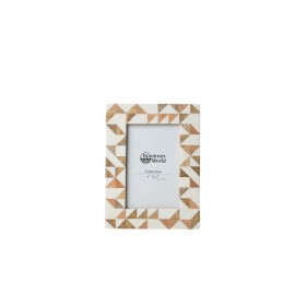Cornice Portafoto Romimex Marrone Legno Resina 17 x 22 x 3 cm