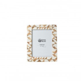 Cornice Portafoto Romimex Marrone Legno Resina 22 x 27 x 3 cm