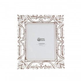 Cornice Portafoto Romimex Bianco Legno MDF 31 x 36 x 2 cm