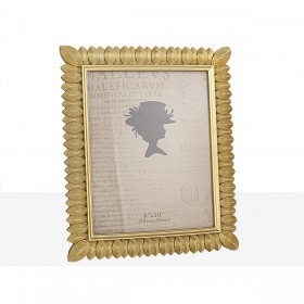 Cornice Portafoto Romimex Dorato Resina 20 x 25 x 2 cm