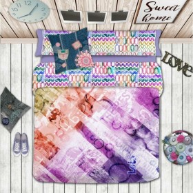 Set di copripiumino Lois JASON P. Malva Singolo 150 x 230 cm 3 Pezzi