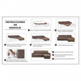 Rivestimento per chaise longue a braccio corto sinistra Hosteline OLIMPO Marrone 48 x 29 x 14 cm