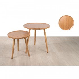 Set di tavoli Romimex Naturale Legno 2 Pezzi