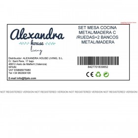 Set da Cucina Alexandra House Living Marrone Grigio 3 Pezzi