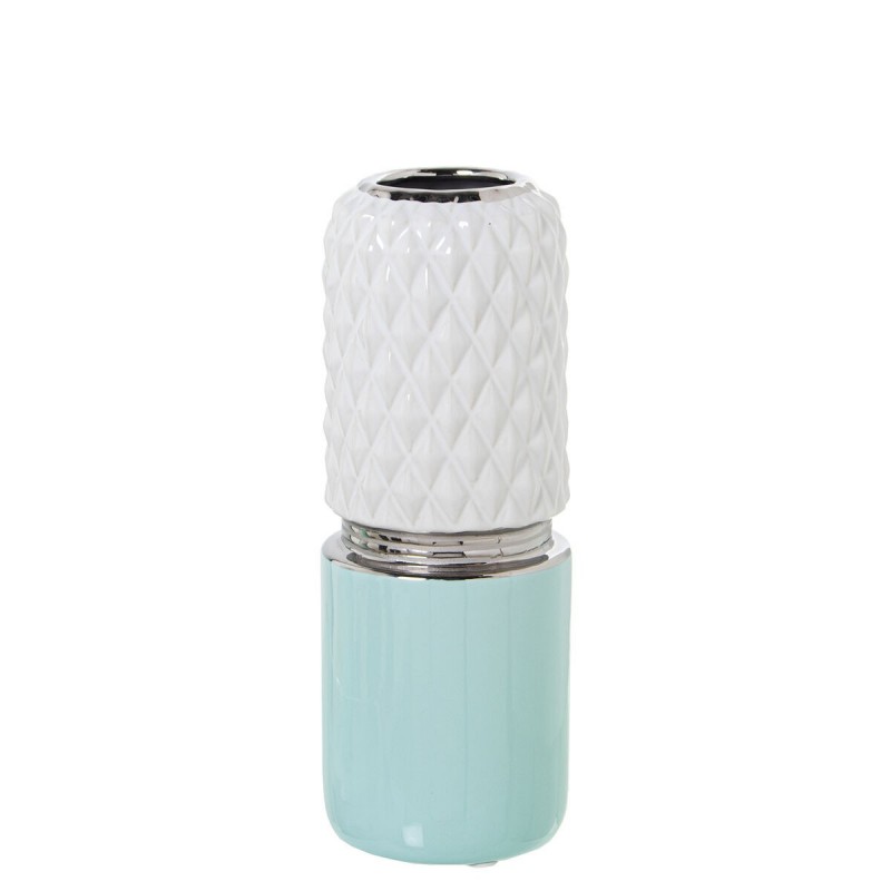 Vaso Alexandra House Living Bianco Verde Ceramica 11 x 30 cm