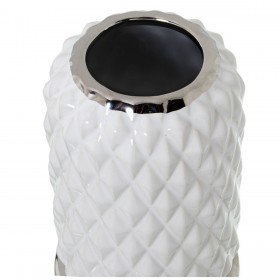 Vaso Alexandra House Living Bianco Verde Ceramica 11 x 30 cm