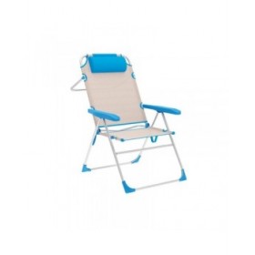 Sedia Pieghevole Marbueno Azzurro Beige 67 x 99 x 66 cm