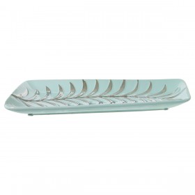 Centrotavola Alexandra House Living Verde Argentato Ceramica 3 x 18 x 30 cm