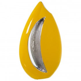 Vaso Alexandra House Living Giallo Argentato Ceramica 8 x 17 x 27 cm