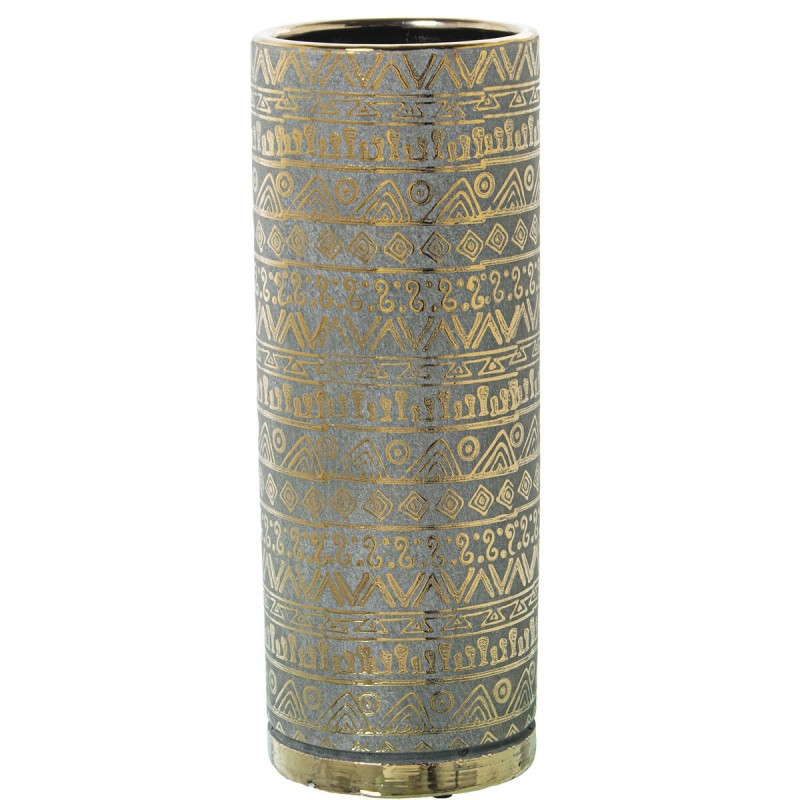 Vaso Alexandra House Living Verde Dorato Ceramica 13 x 13 x 33 cm