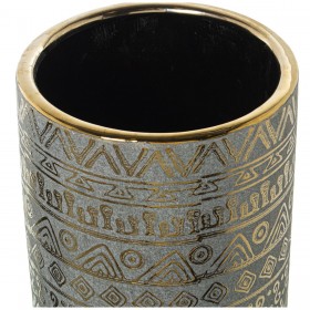 Vaso Alexandra House Living Verde Dorato Ceramica 13 x 13 x 33 cm