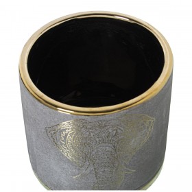 Vaso Alexandra House Living Grigio Ceramica 14 x 14 x 14 cm