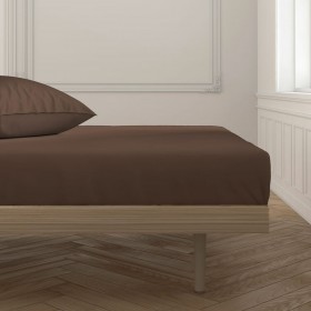 Lenzuolo con angoli aderenti Happy Home Marrone Piazza e mezza