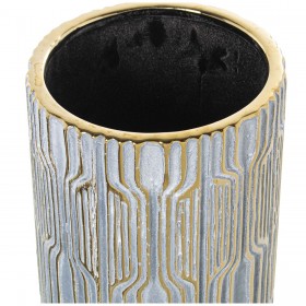 Vaso Alexandra House Living Grigio Dorato Ceramica 13 x 13 x 34 cm