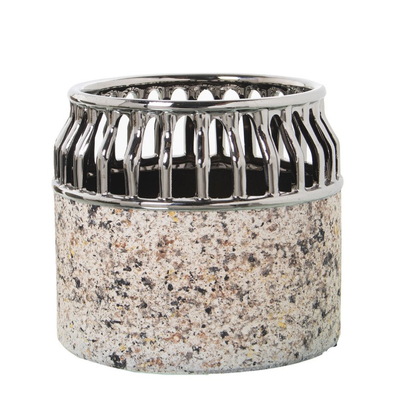 Vaso Alexandra House Living Argentato Ceramica 18 x 16 cm