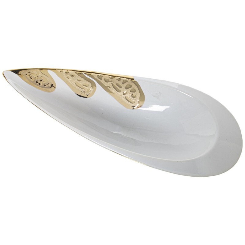 Centrotavola Alexandra House Living Bianco Dorato 28 x 12 x 9 cm