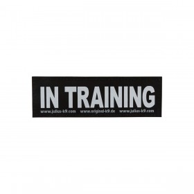 Etichette per imbracatura Julius K9 IN TRAINING L Bianco Nero